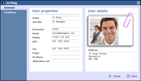 Directory user properties