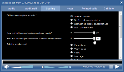 Call Scoring Report - Call Explorer